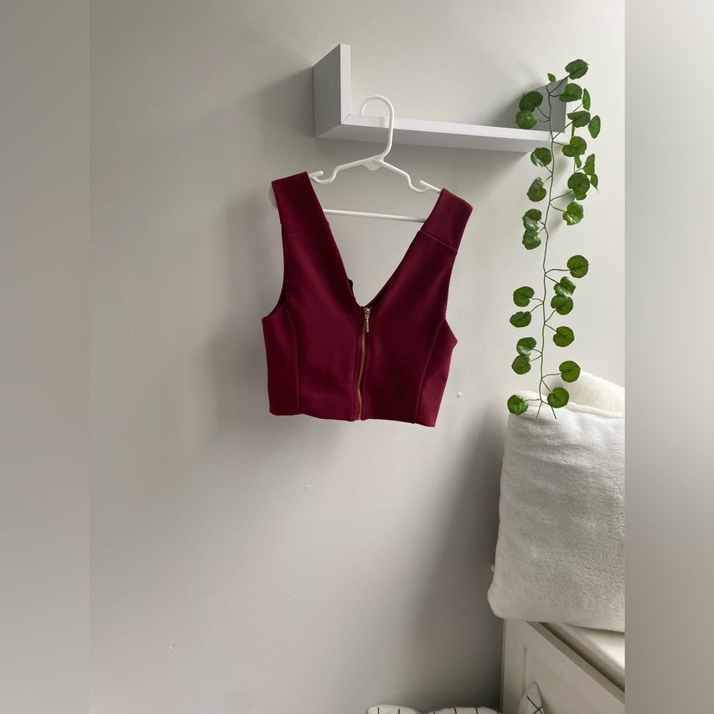 Red dress top